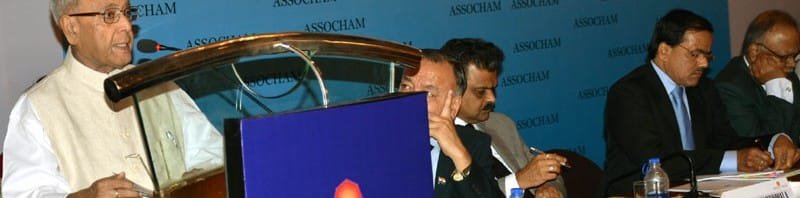 The Union Finance Minister, Shri Pranab Mukherjee addressing at the Summit..