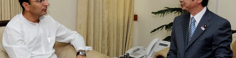 The Minister of Works of Japan, Mr. Ken Okuda meeting the..