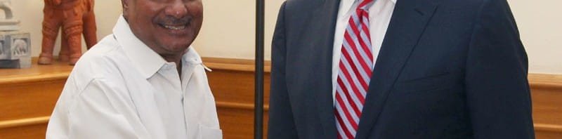 The US Secretary of Defence, Mr. Leon E. Panetta meeting....