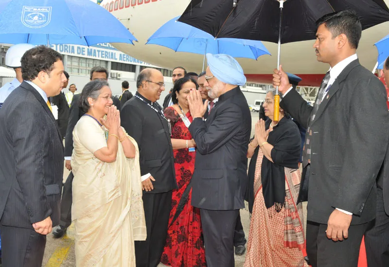 The Prime Minister, Dr. Manmohan Singh and his wife Smt. Gursharan Kaur....