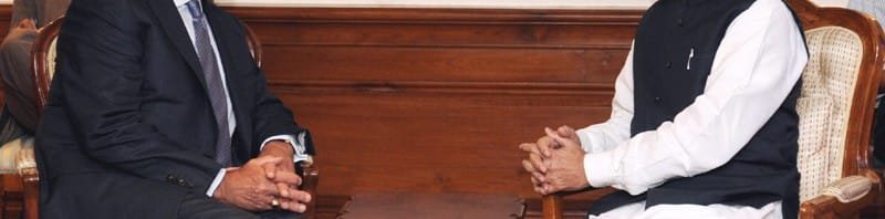 The US Secretary of Defence, Mr. Leon E. Panetta meeting the...