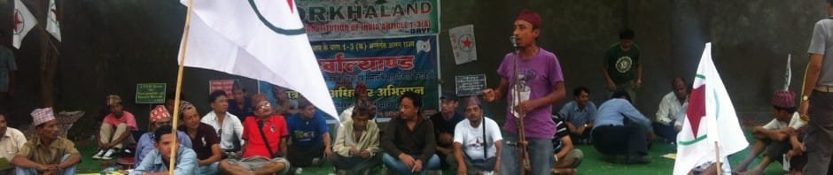 Ghorkha activists demands separate state Gorkhaland stages protest at Jantar Mantar in New Delhi