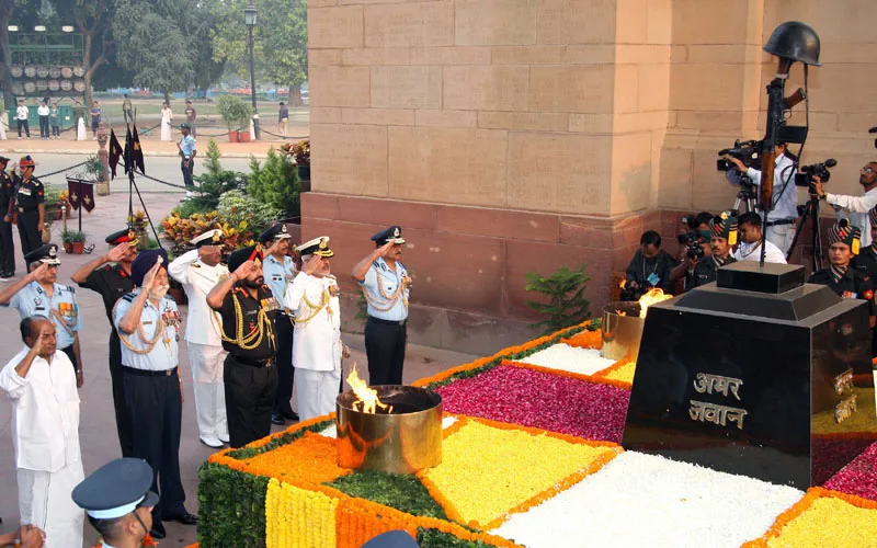 The Defence Minister, Shri A. K. Antony, Marshal of Indian Air Force..