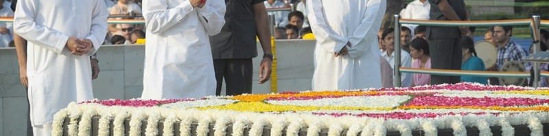 The Prime Minister, Dr. Manmohan Singh paying homage at the Samadhi of...