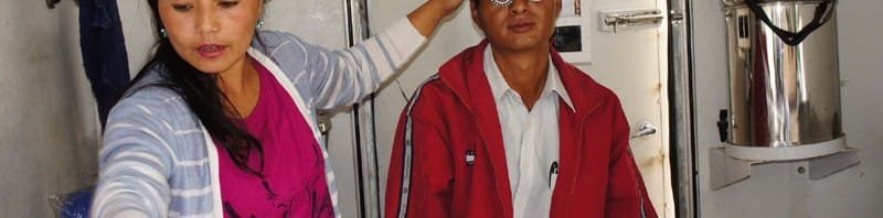 A free medical camp in progress during the Bharat Nirman Public Information...