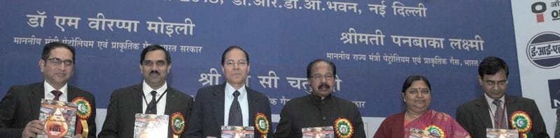 The Union Minister for Petroleum & Natural Gas, Dr. M. Veerappa Moily releasing...