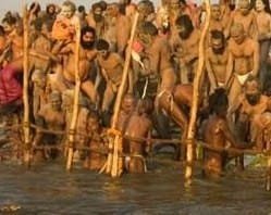 Millions of Pilgrims take plunge in the Holy Ganges marking the onset of Mahakumbh 2013 in Allahabad.