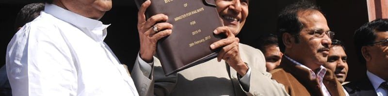 The Union Minister for Railways, Shri Pawan Kumar Bansal departs from Rail Bhavan...