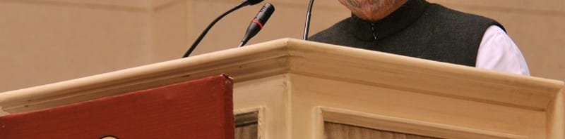 The Prime Minister, Dr. Manmohan Singh addressing at the...