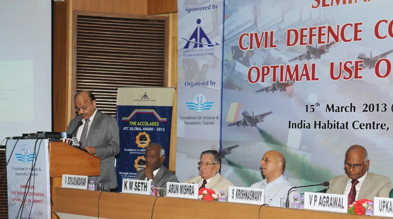 The Chairman, Airports Authority of India, Shri V.P. Agarwal addressing the…