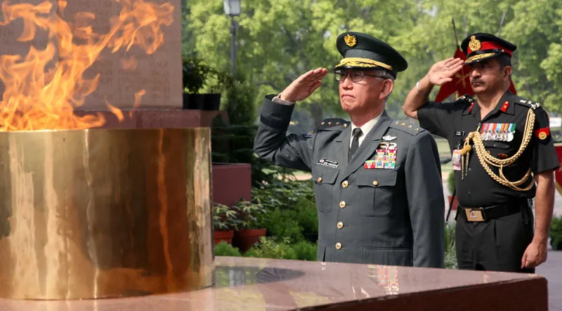 The Chief of Staff, Japan Ground Self-Defence Force, Gen. Eiji Kimizuka paying tributes…