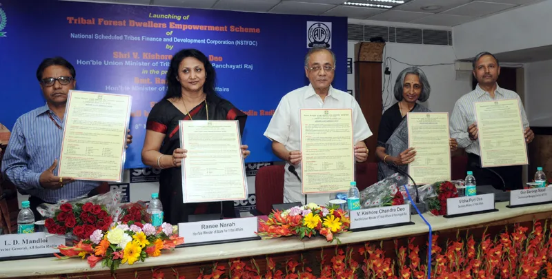The Union Minister for Tribal Affairs and Panchayati Raj, Shri V. Kishore Chandra Deo…