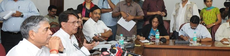 The Union Minister for Civil Aviation, Shri Ajit Singh briefing the Media on Civil Aviation issues, in New Delhi
