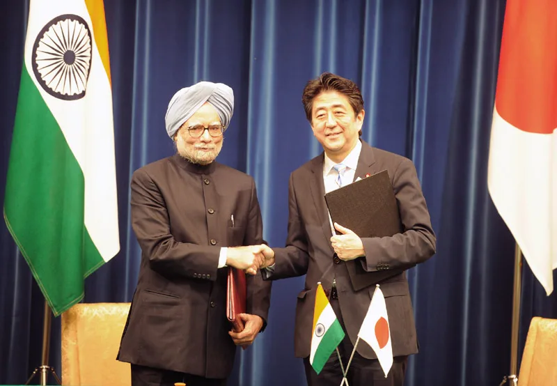 The Prime Minister, Dr. Manmohan Singh and the Prime Minister of Japan, Mr. Shinzo Abe…