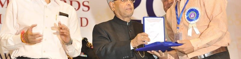 The President, Shri Pranab Mukherjee presenting the Swarna Kamal Award...