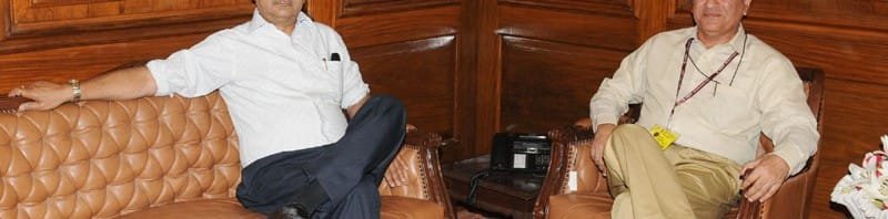 The new Union Home Secretary, Shri Anil Goswami with the former Home Secretary,...