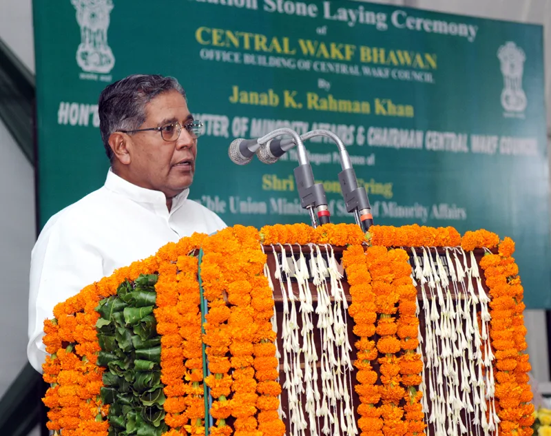The Union Minister for Minority Affairs, Shri K. Rahman Khan addressing at the foundation…