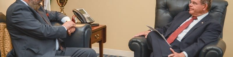 The Union Minister for Commerce & Industry, Shri Anand Sharma with the Chairman of the Senate Foreign Relations Committee, Senator Mr. Robert Menendez, in Washington DC