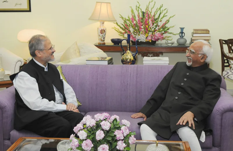 The Lieutenant Governor of Delhi, Shri Najeeb Jung meeting the Vice President,…