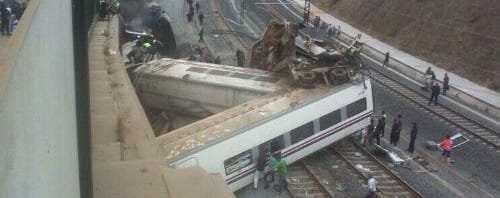 Europe worst rail disaster eight carriage train derails killing 80 people in pilgrimage destination...