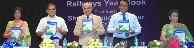The Chairman, Railway Board, Shri Arunendra Kumar releasing the “Railways Year Book”, at a function, in New Delhi
