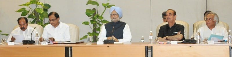 The Prime Minister, Dr. Manmohan Singh chairing the review meeting on DBT, in New Delhi