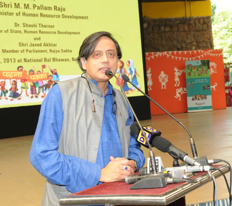The Minister of State for Human Resource Development, Dr. Shashi Tharoor…