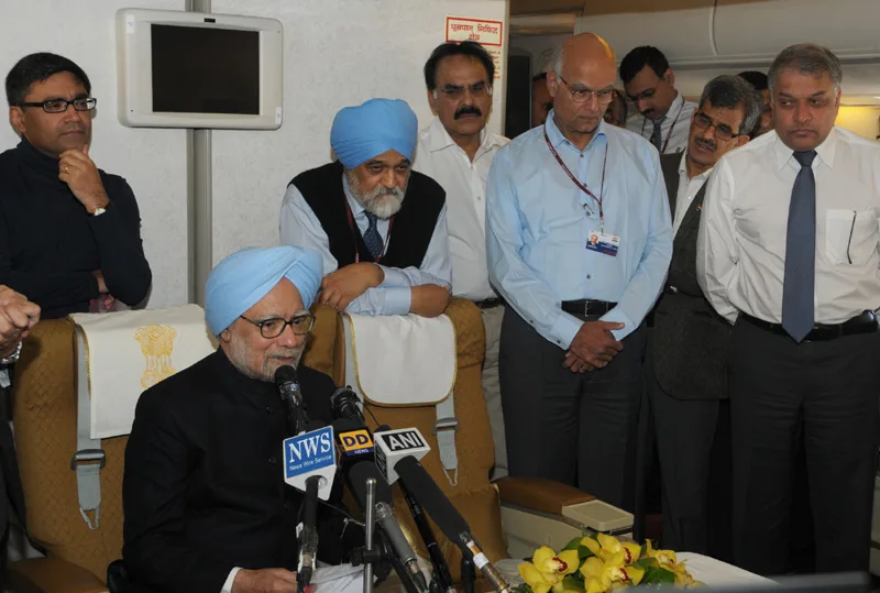 The Prime Minister, Dr. Manmohan Singh addressing the accompanying media…