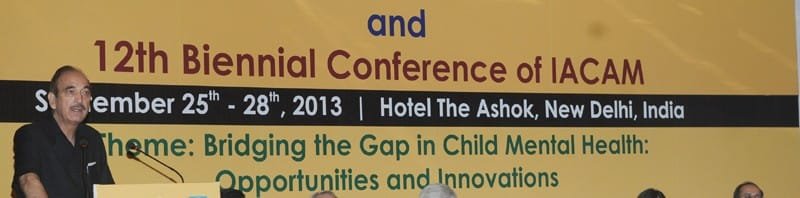 The Union Minister for Health and Family Welfare, Shri Ghulam Nabi Azad addressing...