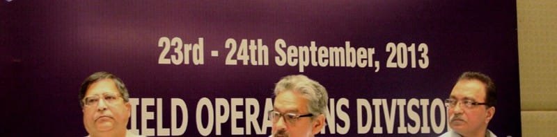 The Chief Statistician of India (CSI) & Secretary Ministry of Statistics & Programme Implementation Dr. T.C.A. Anant, the Chairman, National Statistical Commission, Dr. Pronab Sen and the Additional Director General, NSSO (Field Operation Division), Shri V.K. Bajaj, at the 71st Round of All India Training of Trainers of NSS, at Chandigarh