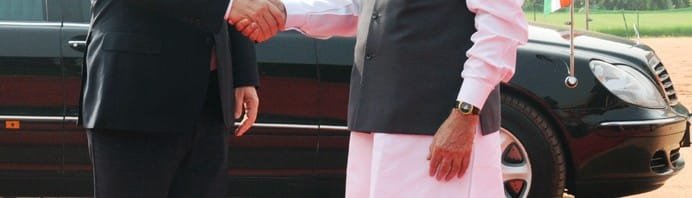 The Prime Minister, Dr. Manmohan Singh meeting the Prime Minister of the...