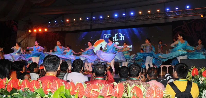 A dance performance at the inaugural ceremony of the 44th International Film Festival…