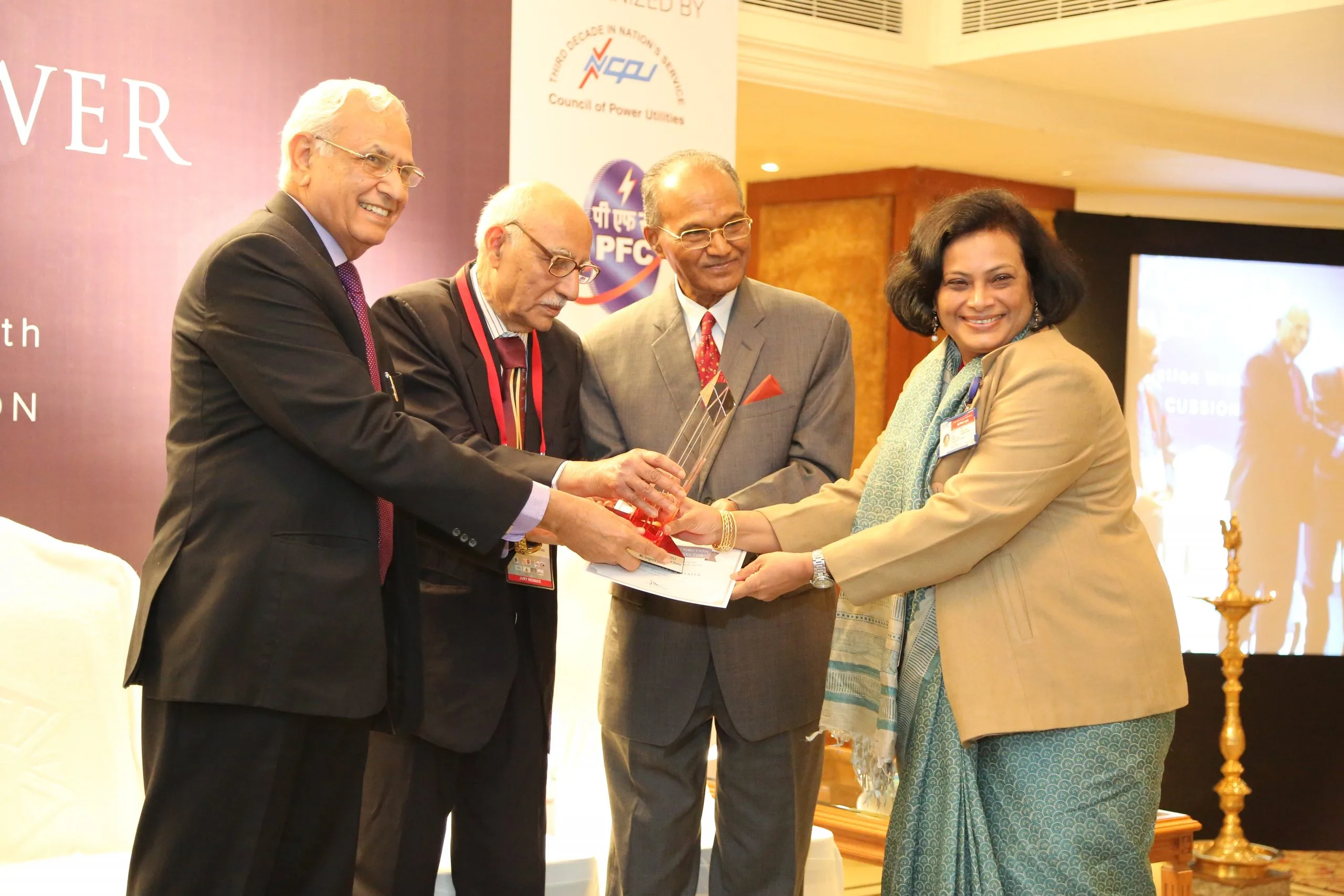 NTPC GM FINANCE SMT..SANGEETA BHATIA AWARDED