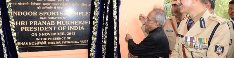 The President, Shri Pranab Mukherjee inaugurating the Indoor Sports Complex during ...