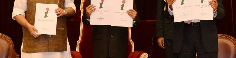 The President, Shri Pranab Mukherjee received the third annual 'Report to the People’ of...