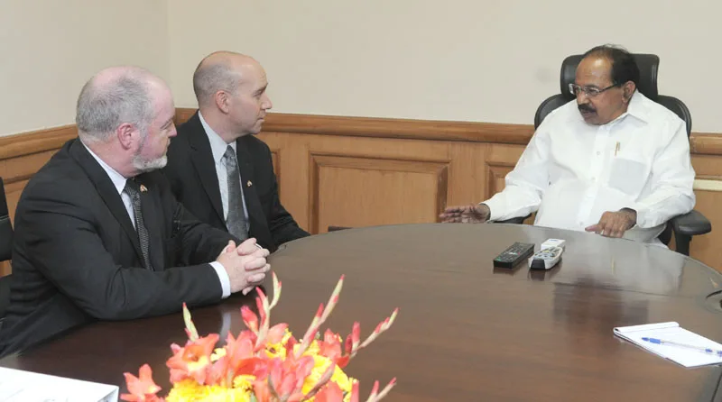 The Union Minister for Petroleum & Natural Gas, Dr. M. Veerappa Moily meeting the …