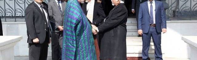 The Vice President, Shri Mohd. Hamid Ansari being received by the President of...