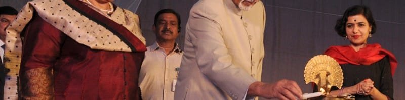 The Vice President, Shri Mohd. Hamid Ansari lighting the lamp to inaugurate...
