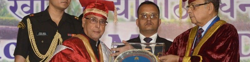 The President, Shri Pranab Mukherjee being felicitated at the thirty-sixth annual...
