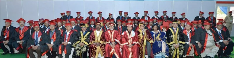 The President, Shri Pranab Mukherjee in a group photograph at the...
