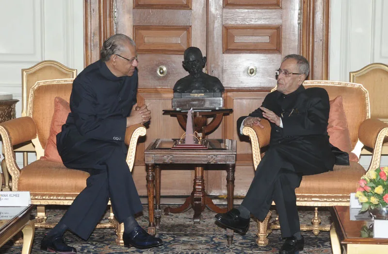 The Prime Minister of Mauritius, Dr. Navinchandra Ramgoolam meeting the…