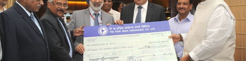 The CMD, the New India Assurance Co. Ltd., Shri G. Srinivasan handing over the...