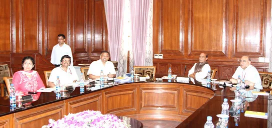 The Union Home Minister, Shri Rajnath Singh reviewing the implementation of…