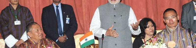The Prime Minister, Shri Narendra Modi addressing at the banquet,...