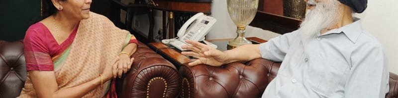 The Chief Minister of Punjab, Shri Parkash Singh Badal calling on the...