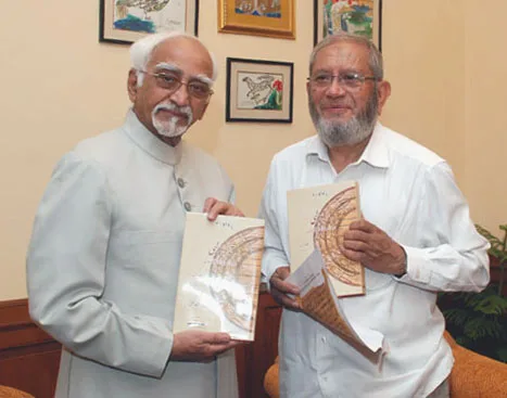The Vice President, Shri Mohd. Hamid Ansari being presented a book entitled…
