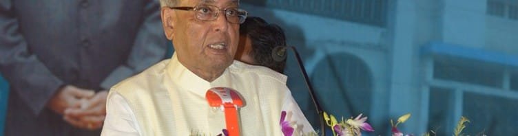The President, Shri Pranab Mukherjee addressing at the foundation stone laying...