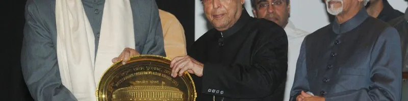 The President, Shri Pranab Mukherjee presenting the Outstanding...