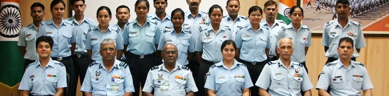 The Air Officer-in-charge Administration, Air HQs, Air Marshal H.B. Rajaram along..