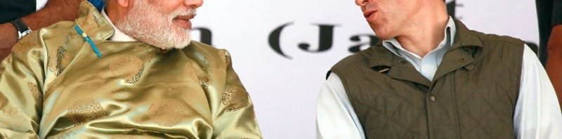 The Prime Minister, Shri Narendra Modi with the Chief Minister of Jammu and...